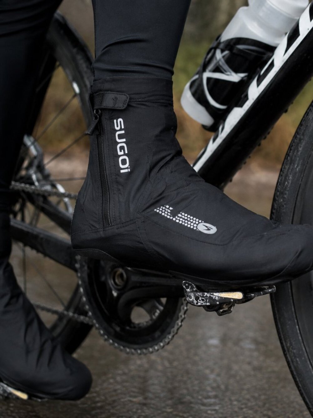 Sugoi Zap H2O Cycling Booties Black Size M NWT Waterproof Reflective Shoe Covers